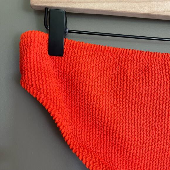 J. Crew Textured hipster full-coverage bikini bottom Guarana Orange Size Small‎ - Picture 9 of 14